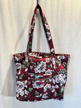 Vera Bradley Bordeaux Blooms Vera Tote Floral Bag